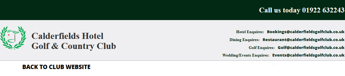 BRS Online Golf Tee Booking System For Calderfields Golf Club