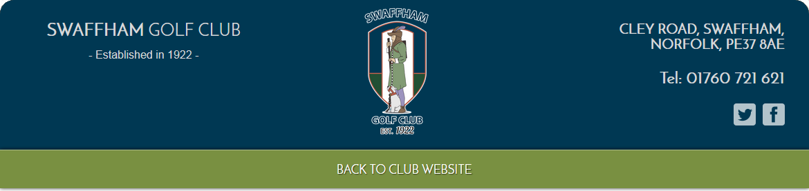 BRS Online Golf Tee Booking System For Swaffham Golf Club
